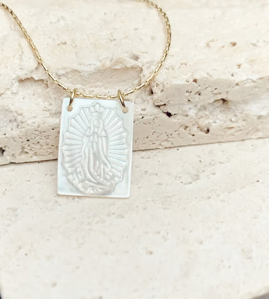 Virgen de Guadalupe nácar/ Necklace